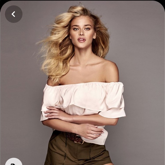 New Guess Janice off shoulder Ruffle sleeve S - Picture 2 of 2